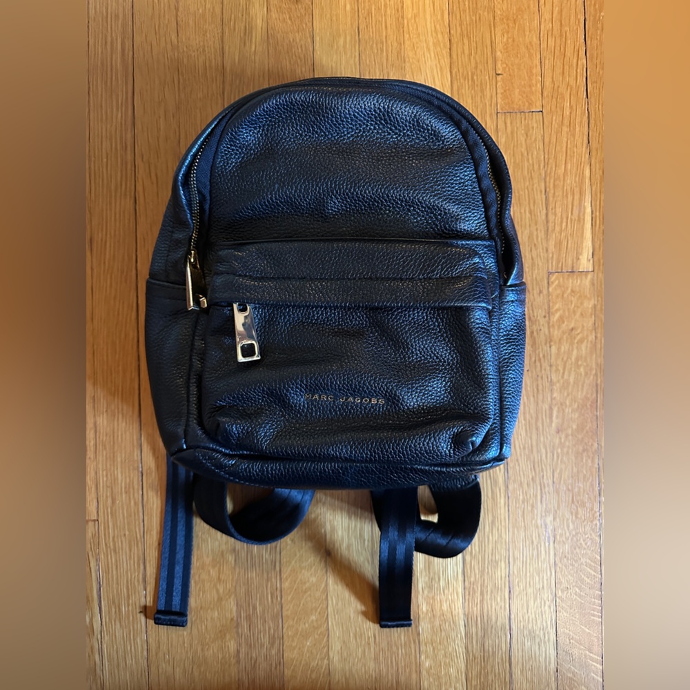 Marc Jacobs Women's Varsity Pack Mini Pebbled Leather Backpack Purse